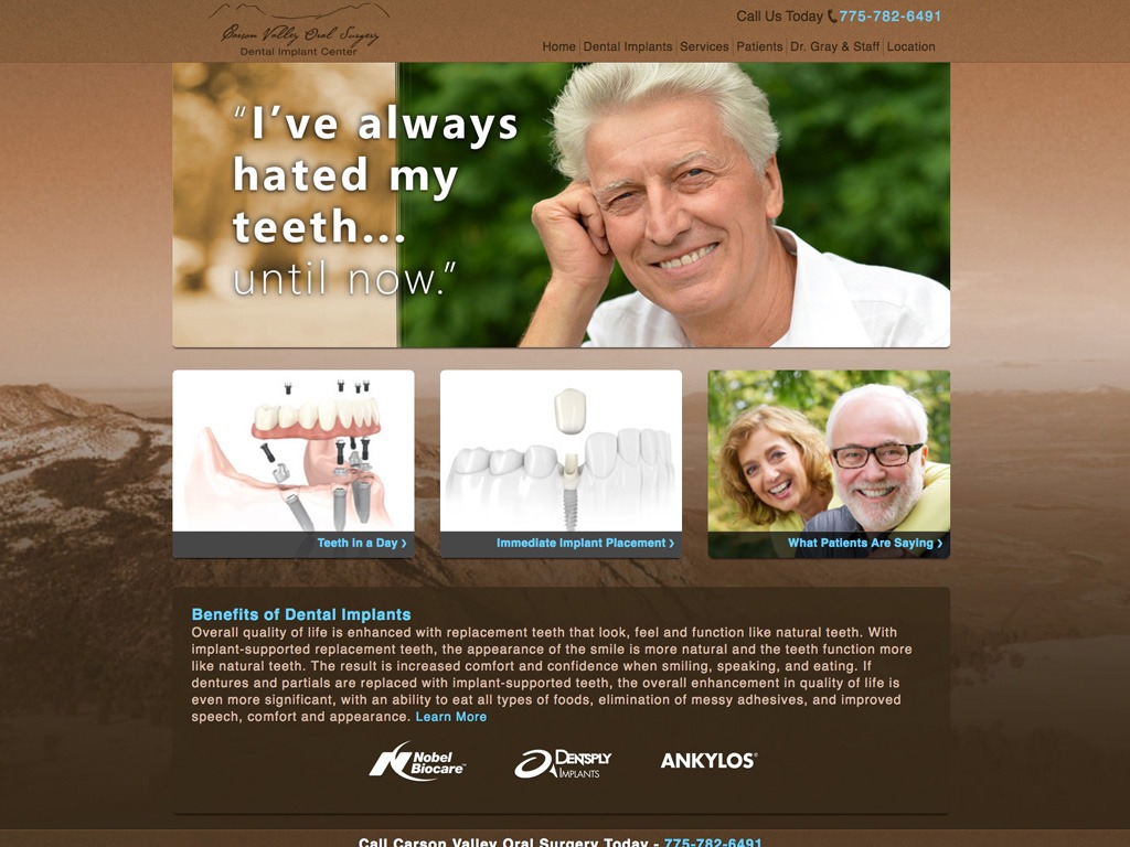 Carson Valley Oral Surgery Website Design and Development