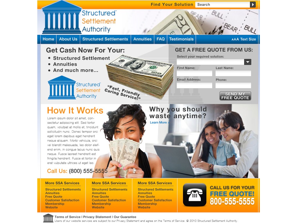Structured Settlement Authority Web App Design and Development
